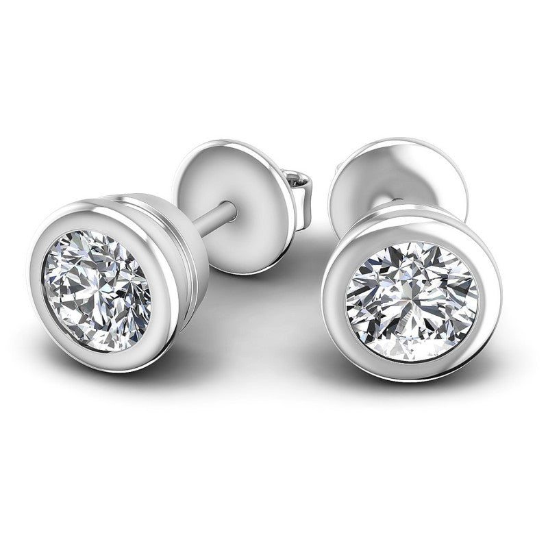 Round Diamonds 0.25CT Stud Earrings in 14KT Yellow Gold