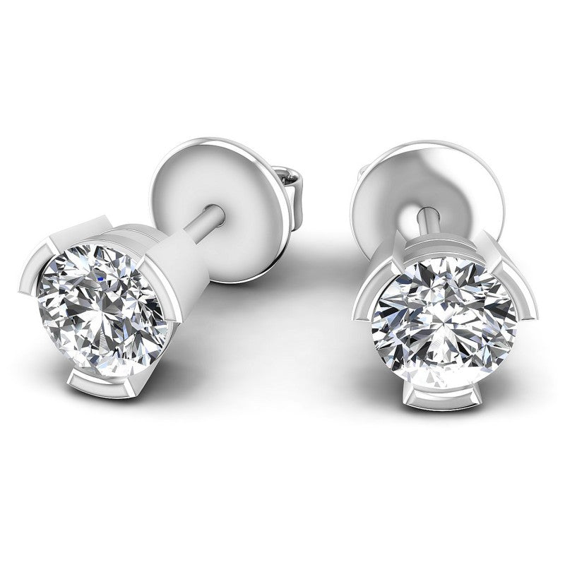 Round Diamonds 0.25CT Stud Earrings in 14KT Yellow Gold