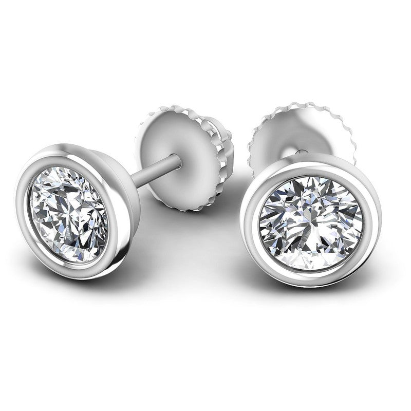 Round Diamonds 0.25CT Stud Earrings in 14KT Yellow Gold