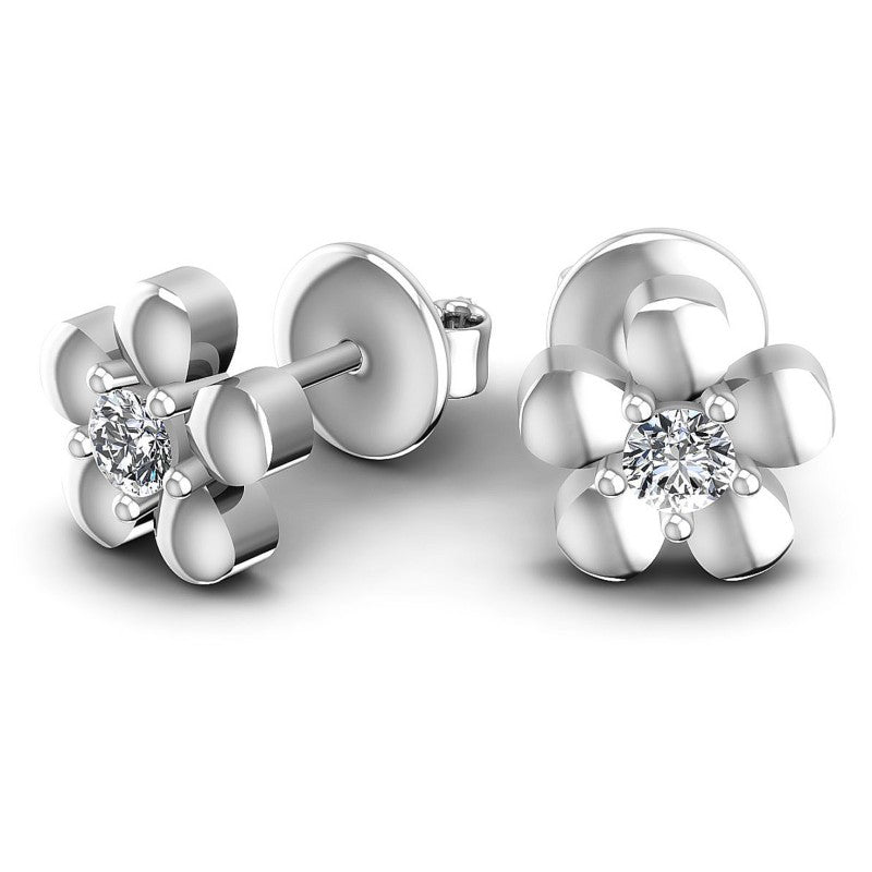Round Diamonds 0.25CT Stud Earrings in 14KT Yellow Gold