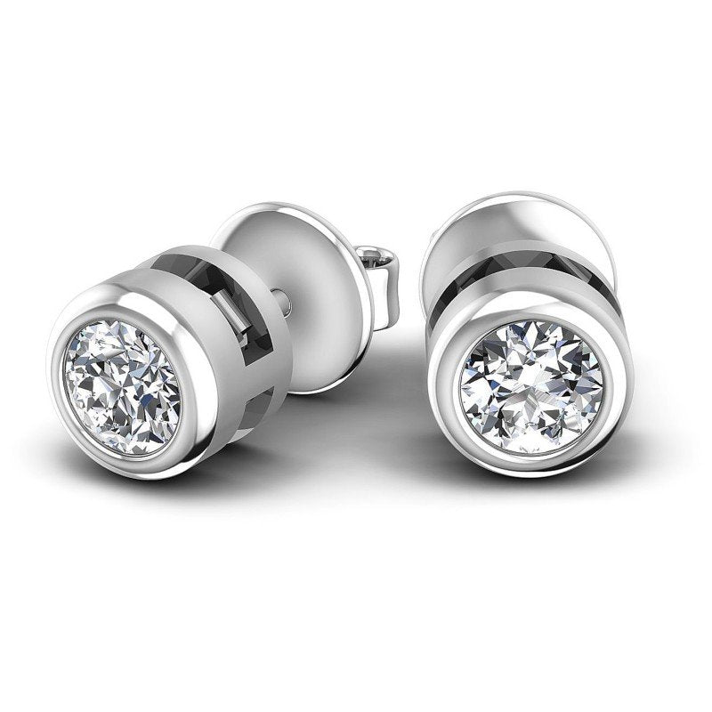 Round Diamonds 0.25CT Stud Earrings in 14KT Yellow Gold