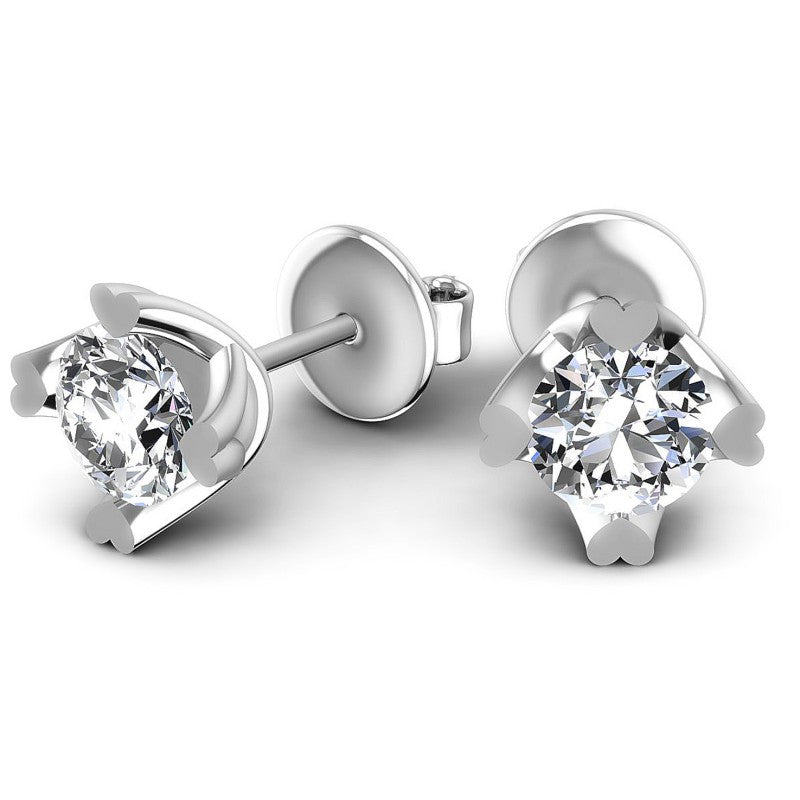 Round Diamonds 0.25CT Stud Earrings in 14KT Yellow Gold