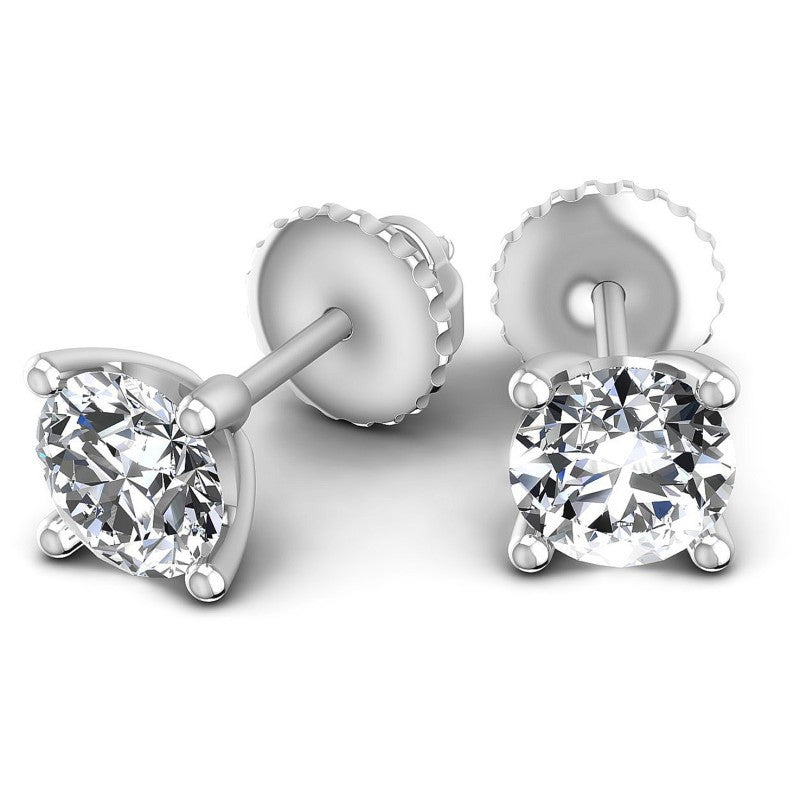 Round Diamonds 0.25CT Stud Earrings in 14KT Yellow Gold