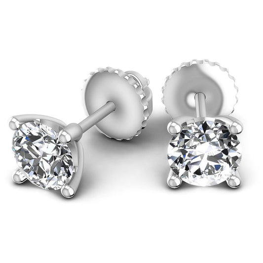 Round Diamonds 0.25CT Stud Earrings in 14KT Yellow Gold