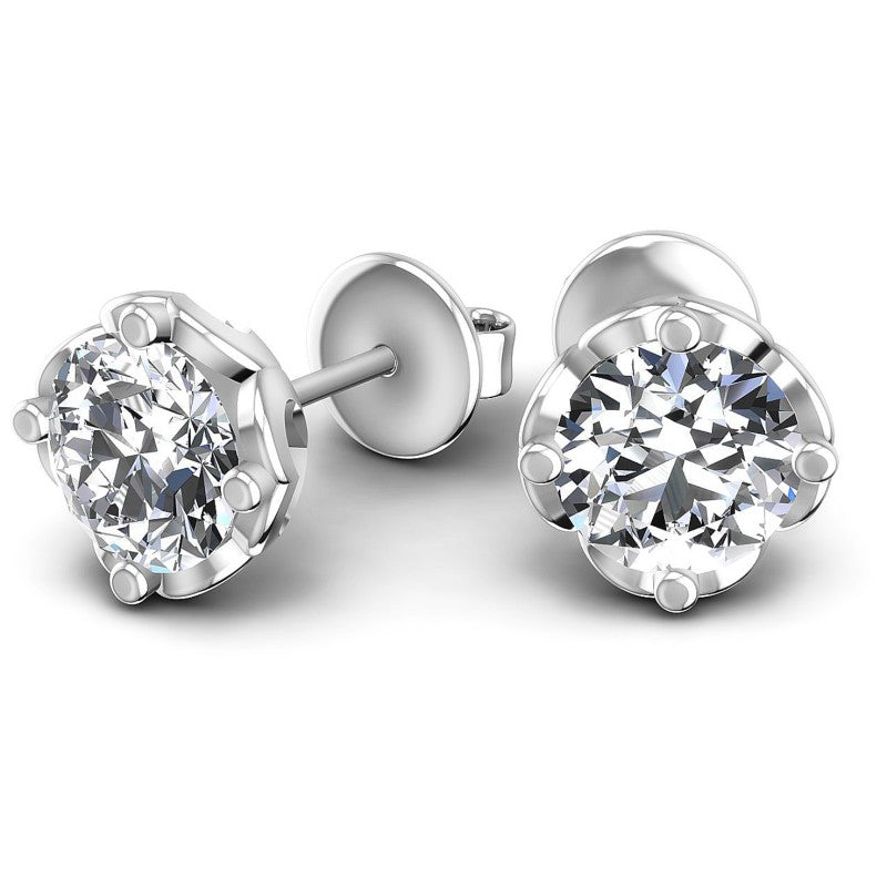 Round Diamonds 0.25CT Stud Earrings in 14KT Yellow Gold