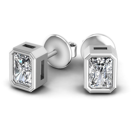 Radiant Diamonds 1.00CT Stud Earrings in 14KT Yellow Gold