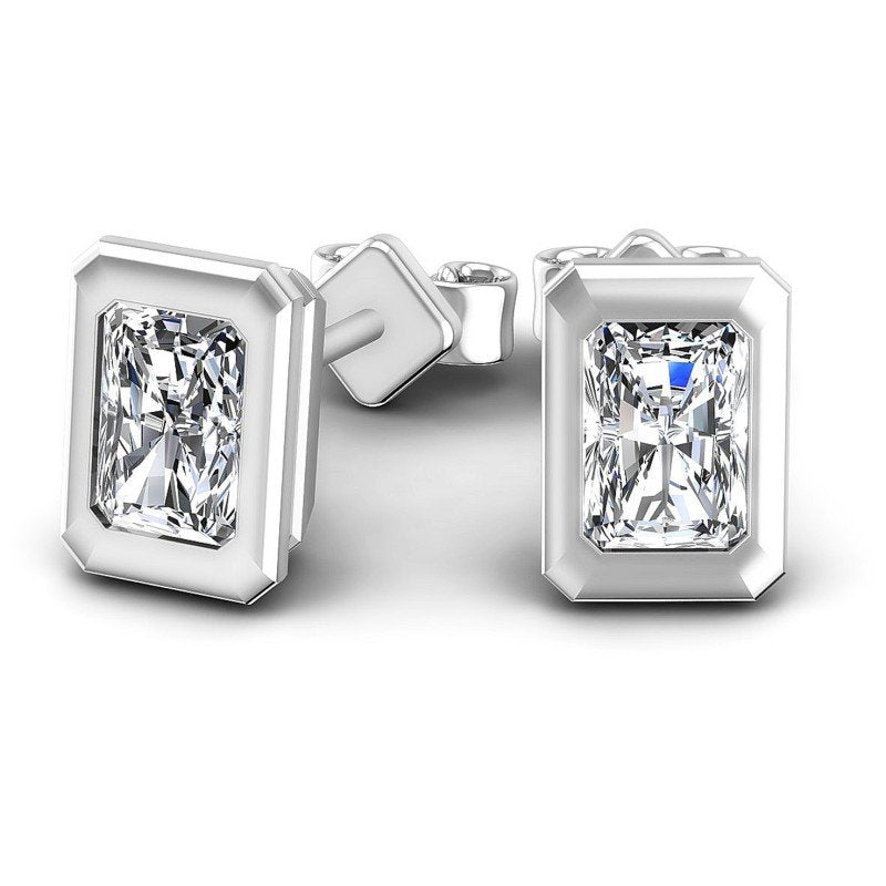 Radiant Diamonds 1.00CT Stud Earrings in 14KT Yellow Gold