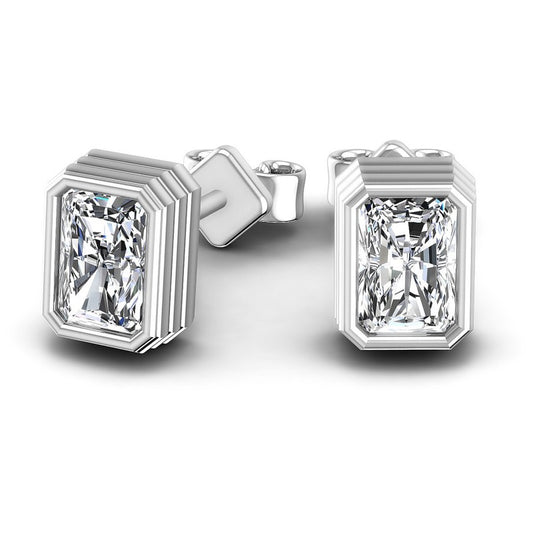 Radiant Diamonds 1.00CT Stud Earrings in 14KT Yellow Gold