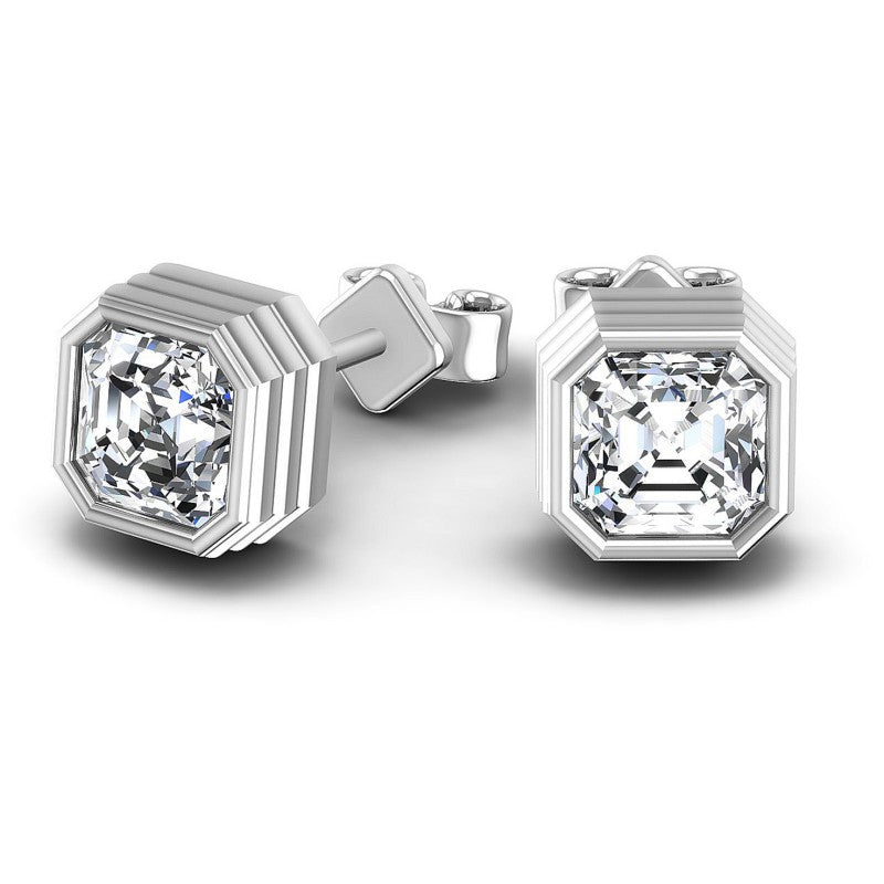 Ascher Diamonds 0.50CT Stud Earrings in 14KT Yellow Gold