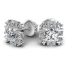 Princess and Round Diamonds 0.65CT Designer Studs Earring in 14KT Yellow Gold