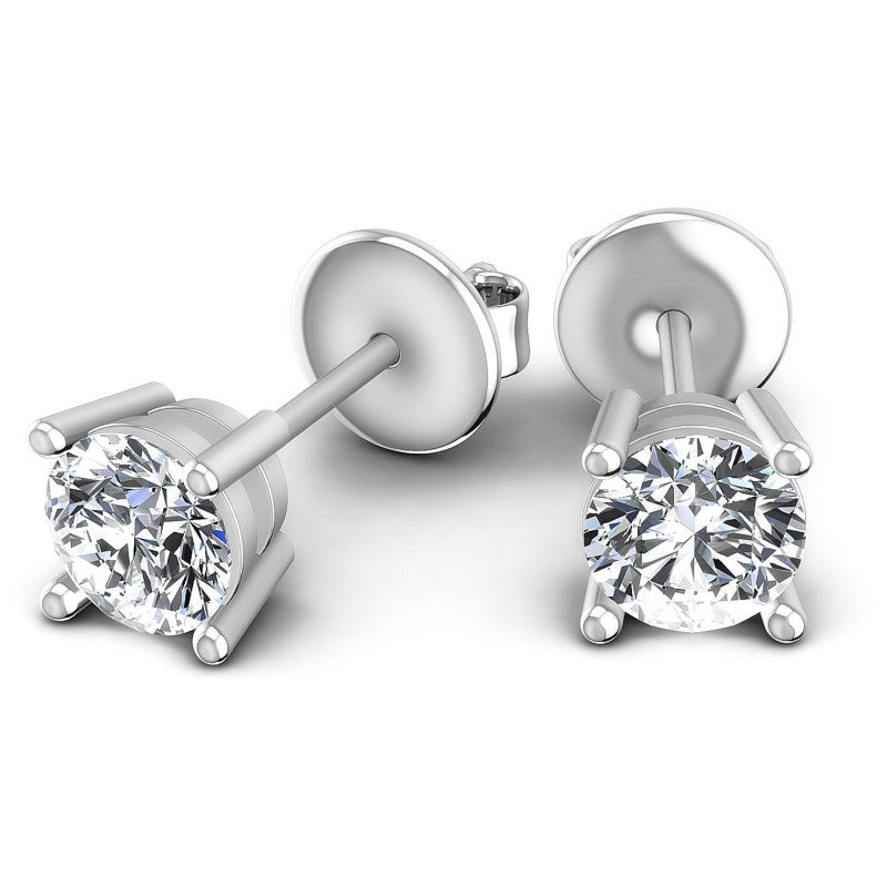 Round Diamonds 0.25CT Stud Earrings in 14KT Yellow Gold