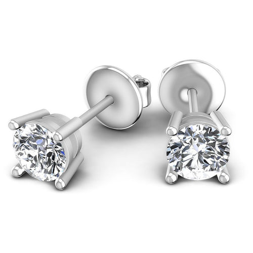 Round Diamonds 0.25CT Stud Earrings in 14KT Yellow Gold