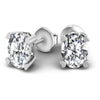 Oval Diamonds 0.50CT Stud Earrings in 14KT Yellow Gold