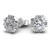 Princess and Round Diamonds 0.45CT Designer Studs Earring in 14KT Yellow Gold