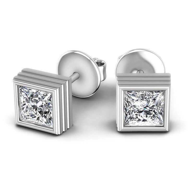 Princess Diamonds 0.25CT Stud Earrings in 14KT Yellow Gold