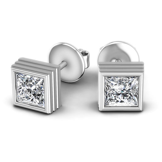 Princess Diamonds 0.25CT Stud Earrings in 14KT Yellow Gold