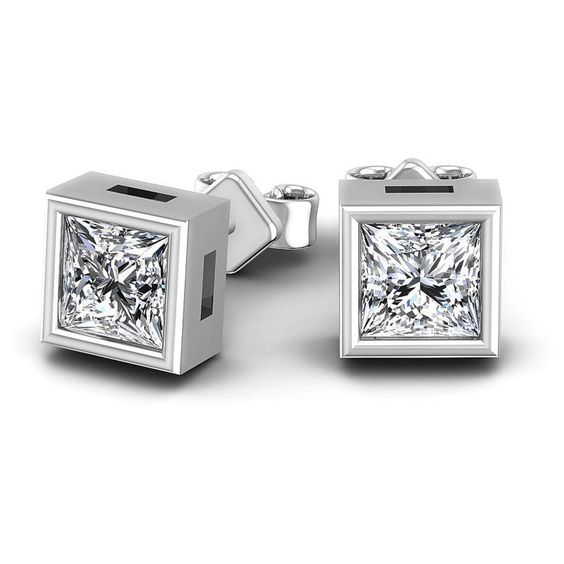 Princess Diamonds 0.25CT Stud Earrings in 14KT Yellow Gold