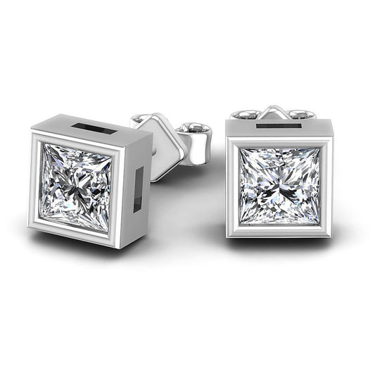 Princess Diamonds 0.25CT Stud Earrings in 14KT Yellow Gold