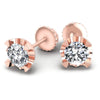Round Diamonds 0.25CT Stud Earrings in 18KT Yellow Gold