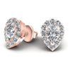 Round and Pear Diamonds 1.70CT Designer Studs Earring in 18KT Yellow Gold