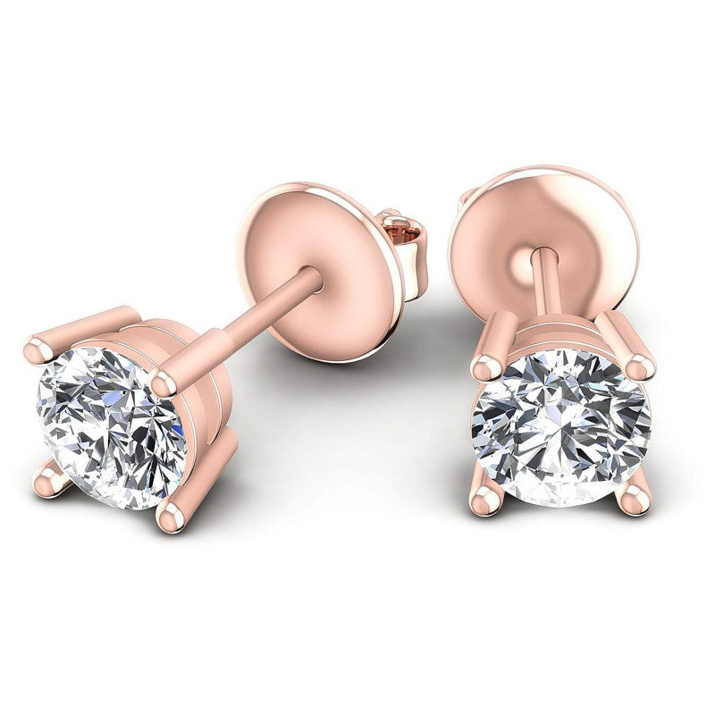 Round Diamonds 0.25CT Stud Earrings in 18KT Yellow Gold