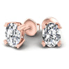 Oval Diamonds 0.50CT Stud Earrings in 18KT Yellow Gold