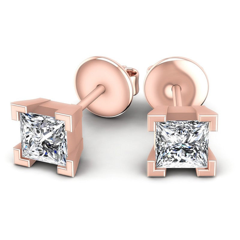 Princess Diamonds 0.25CT Stud Earrings in 18KT Yellow Gold