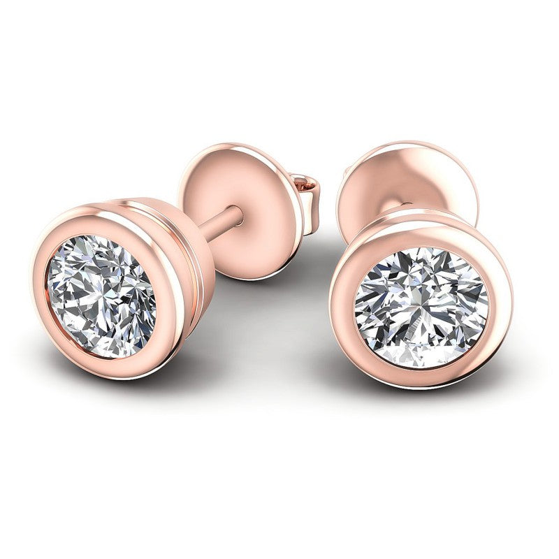 Round Diamonds 0.25CT Stud Earrings in 18KT Yellow Gold