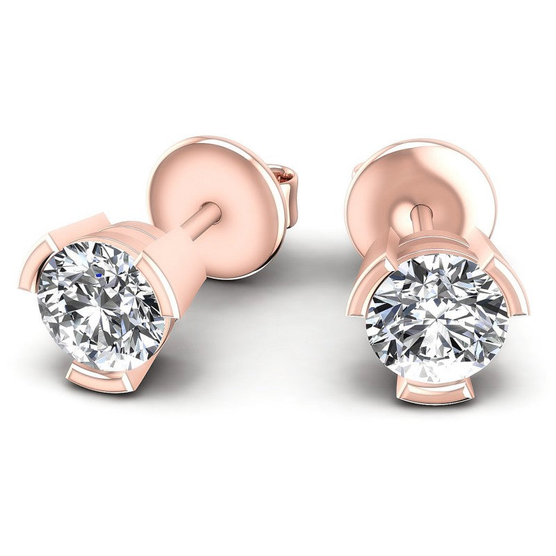Round Diamonds 0.25CT Stud Earrings in 18KT Yellow Gold