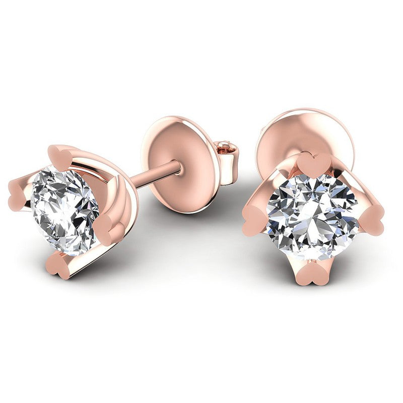 Round Diamonds 0.25CT Stud Earrings in 18KT Yellow Gold