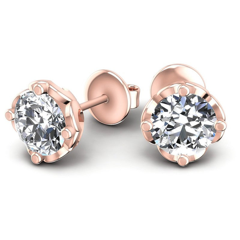 Round Diamonds 0.25CT Stud Earrings in 18KT Yellow Gold