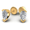 Pear Diamonds 1.00CT Stud Earrings in 14KT Yellow Gold