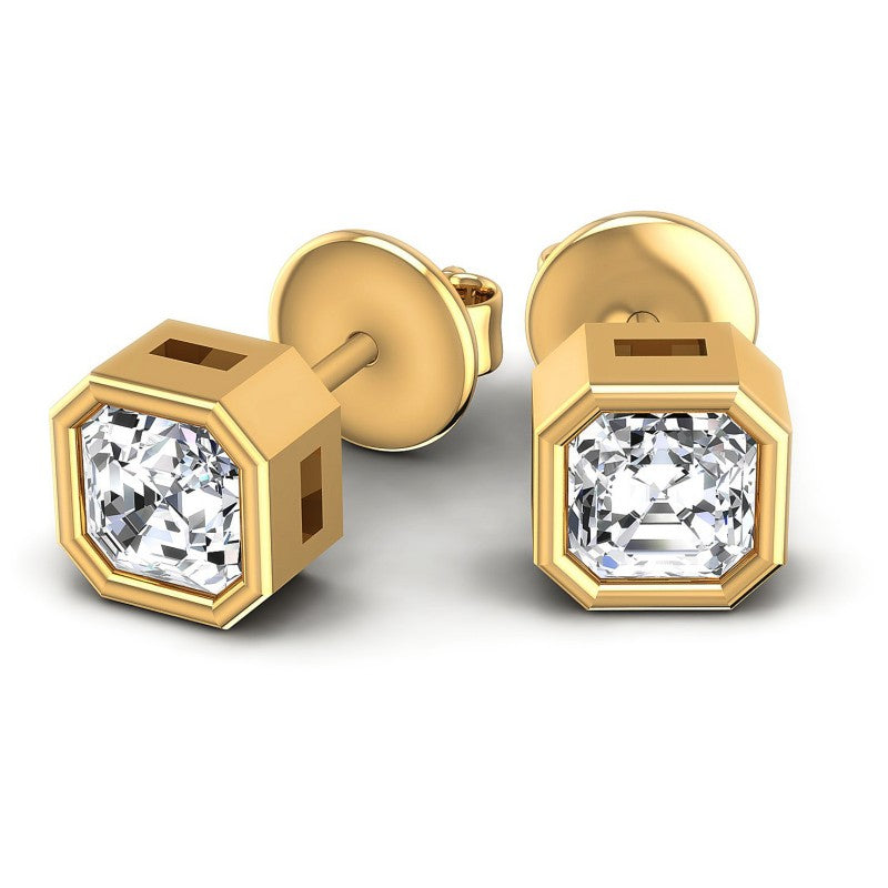 Emerald Diamonds 0.25CT Stud Earrings in 14KT Yellow Gold
