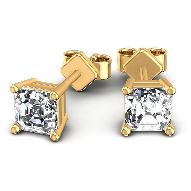 Emerald Diamonds 0.25CT Stud Earrings in 14KT Yellow Gold