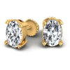 Oval Diamonds 0.25CT Stud Earrings in 14KT Yellow Gold