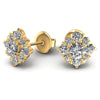 Round Diamonds 0.85CT Designer Studs Earring in 14KT Yellow Gold