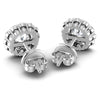 Round Diamonds 0.95CT Designer Studs Earring in 14KT Rose Gold