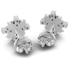 Princess and Round Diamonds 1.00CT Designer Studs Earring in 14KT Rose Gold