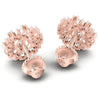 Round and Marquise Diamonds 1.35CT Designer Studs Earring in 18KT Rose Gold