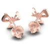 Round Diamonds 0.25CT Designer Studs Earring in 18KT Rose Gold