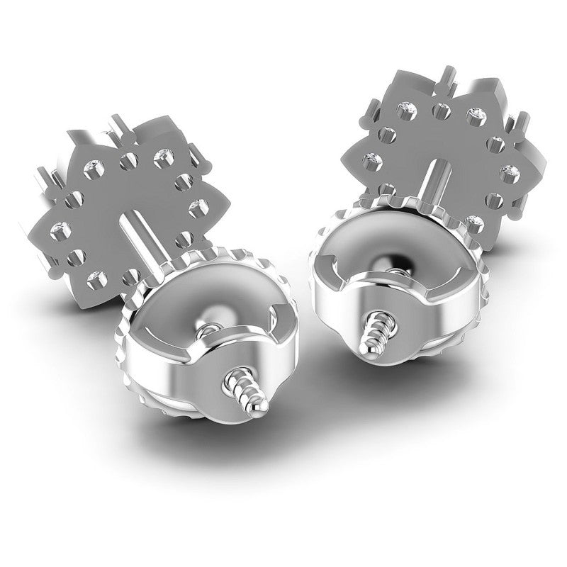 Round Diamonds 1.30CT Designer Studs Earring in 14KT Rose Gold