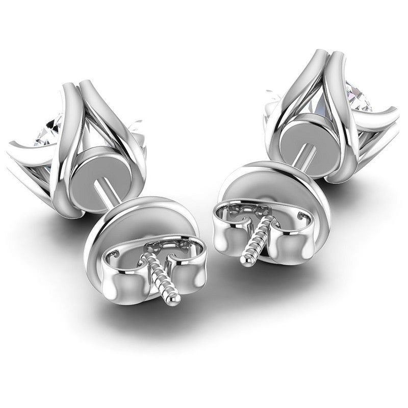 Round Diamonds 0.25CT Stud Earrings in 14KT Rose Gold