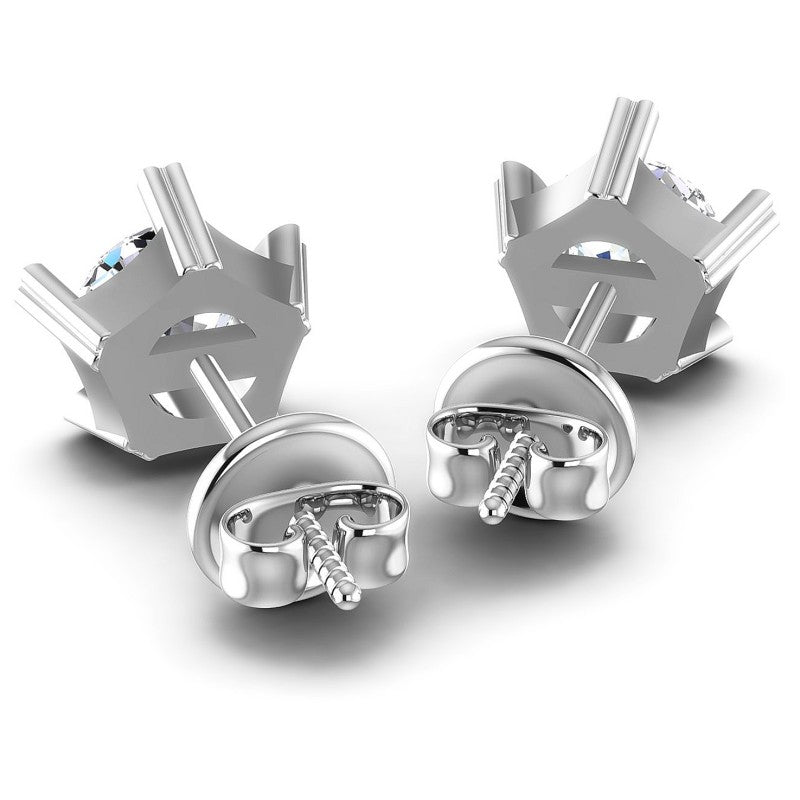 Round Diamonds 0.25CT Stud Earrings in 14KT Rose Gold