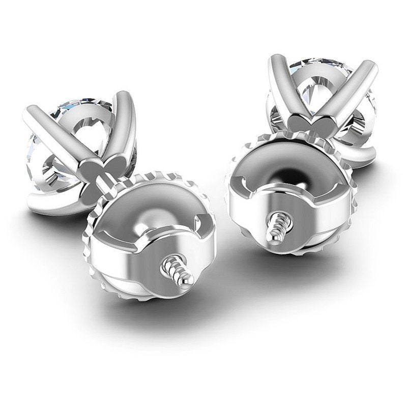 Round Diamonds 0.25CT Stud Earrings in 14KT Rose Gold