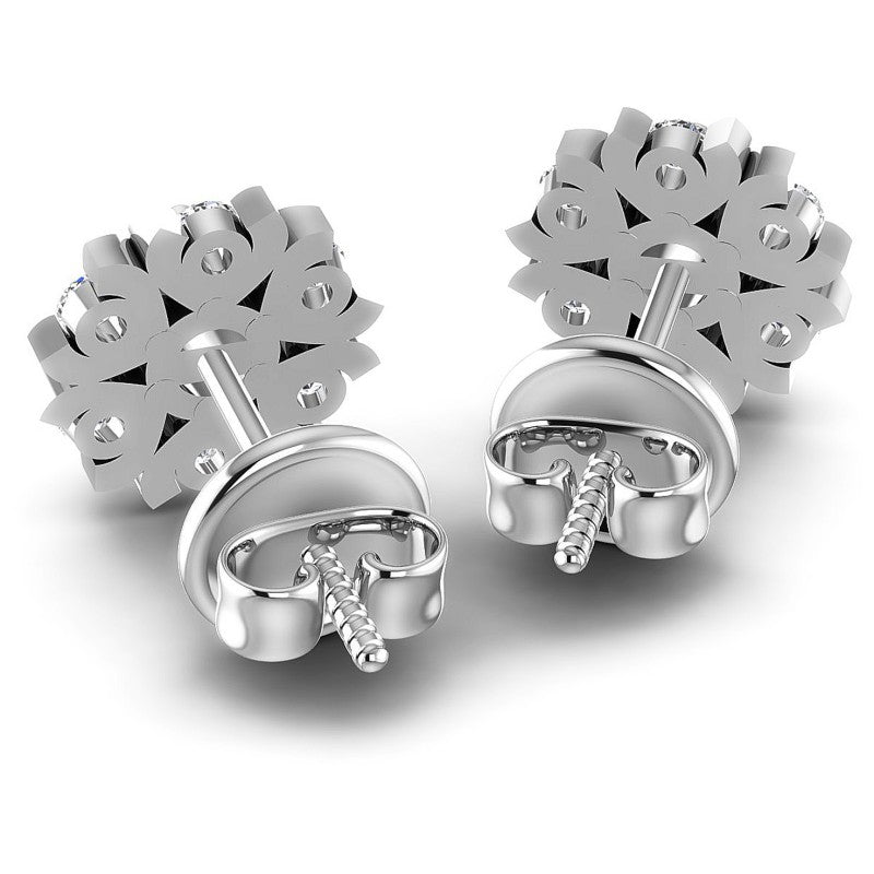 Round Diamonds 0.55CT Designer Studs Earring in 14KT Rose Gold
