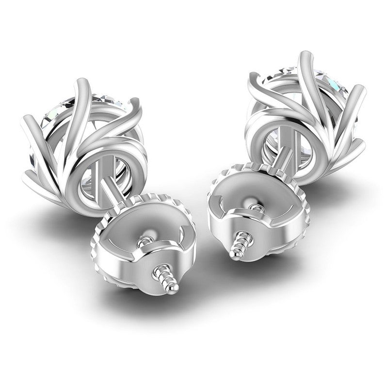 Round Diamonds 0.25CT Stud Earrings in 14KT Rose Gold