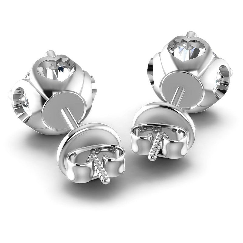 Round Diamonds 0.25CT Stud Earrings in 14KT Rose Gold