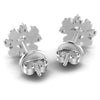 Princess and Round Diamonds 0.35CT Designer Studs Earring in 14KT Rose Gold