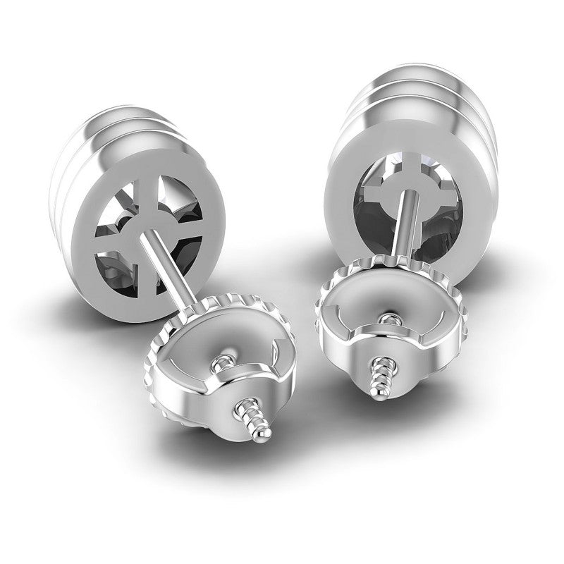 Oval Diamonds 1.00CT Stud Earrings in 14KT Rose Gold