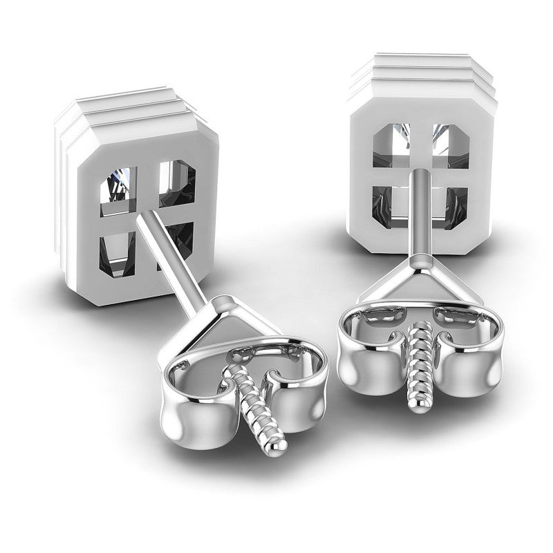 Radiant Diamonds 1.00CT Stud Earrings in 14KT Rose Gold